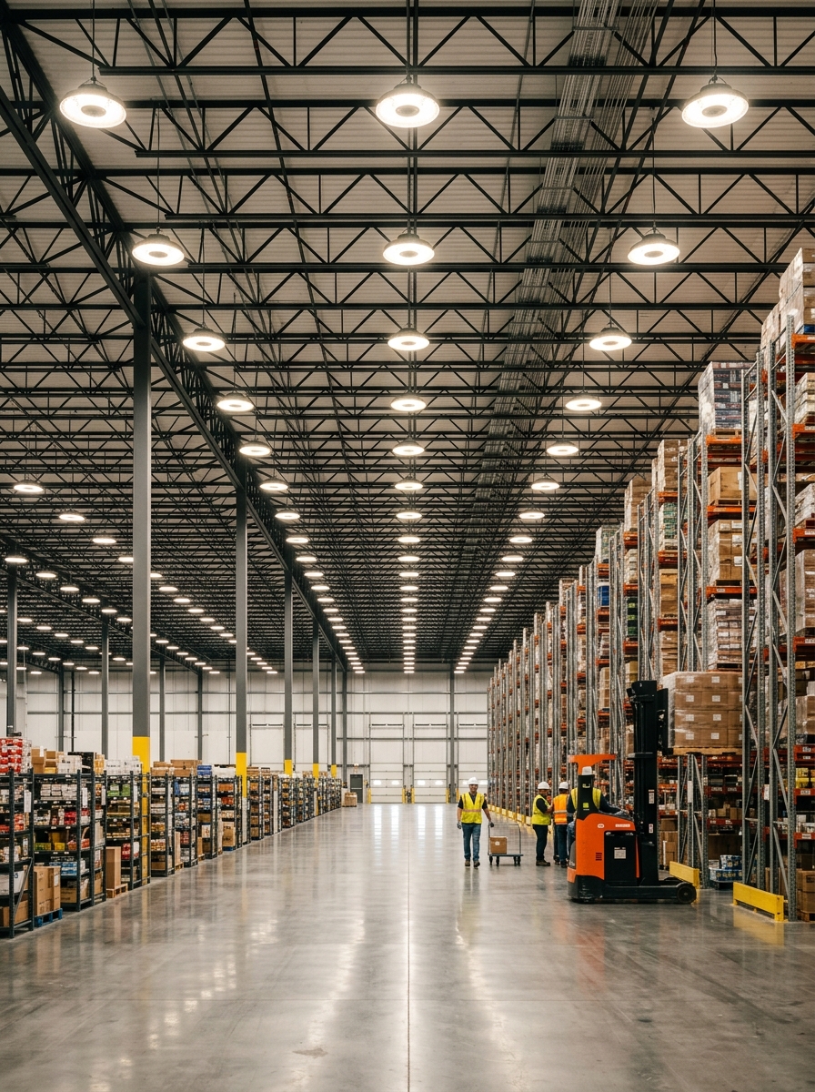Industrial UFO High Bay Light (Type-C) - Warehouse High-Ceiling In-Situ
